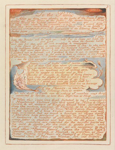 Jérusalem, Planche 3, Au public - William Blake